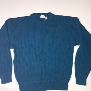 Todays News Sweater Vintage Size XL Blue Nice Heavy Material